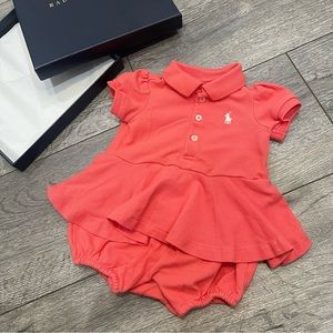 Ralph Lauren Polo Dress Onesie Size 3 Months